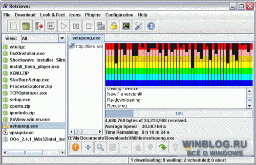 Retriever Download Manager 1.3 - Менеджер закачек