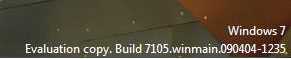 Информация относительно Windows 7 build 7105