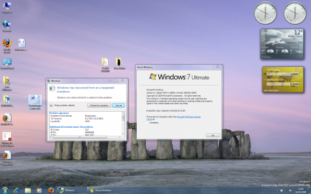 Скриншоты Windows 7 (сборка 7057) и подробное описание