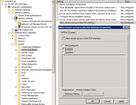 Управление устройствами в Windows Server 2008 Core Edition