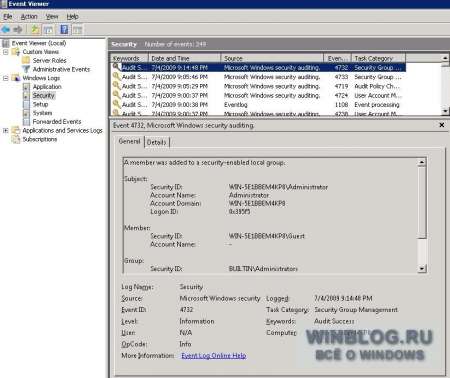 Управление групповыми учетными записями с помощью Групповой политики Windows Server 2008 R2