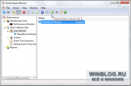 Наблюдение за активностью ReadyBoost в Windows 7 с помощью Системного монитора