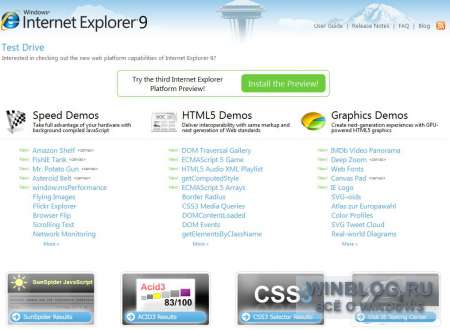 Microsoft представила третью превью-версию Internet Explorer 9