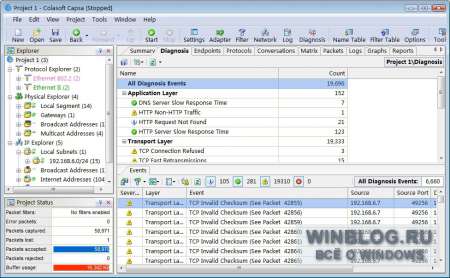 Colasoft Capsa Network Analyzer 6.9 R2 Enterprise Edition: обзор
