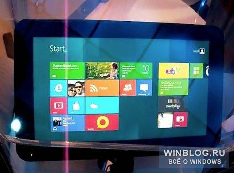Intel опубликовала технические характеристики планшетов для Windows 8