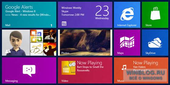 Обзор возможностей Windows 8: плитки в Windows 8