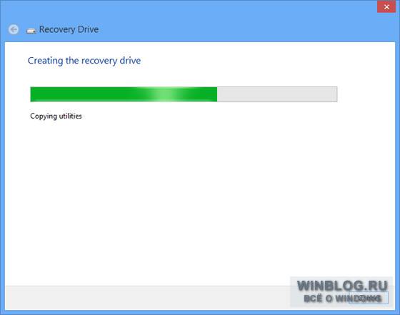 Создание диска восстановления системы в Windows 8