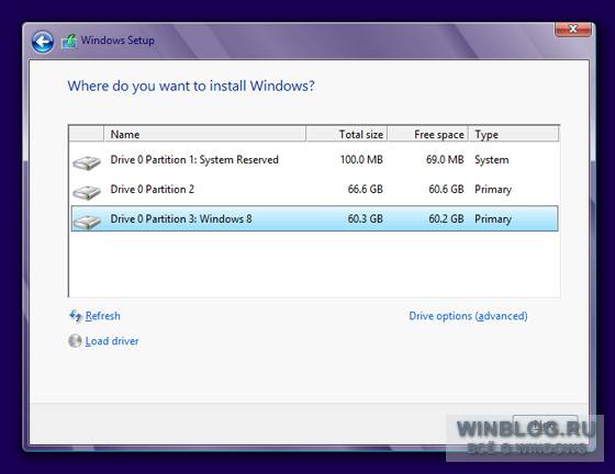Windows 8 в режиме альтернативной загрузки с Windows 7
