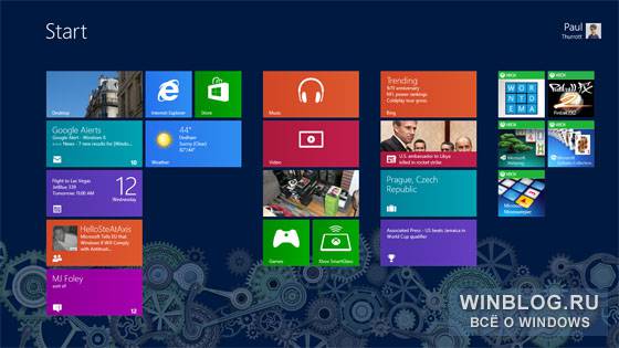 Персонализация начального экрана в Windows 8