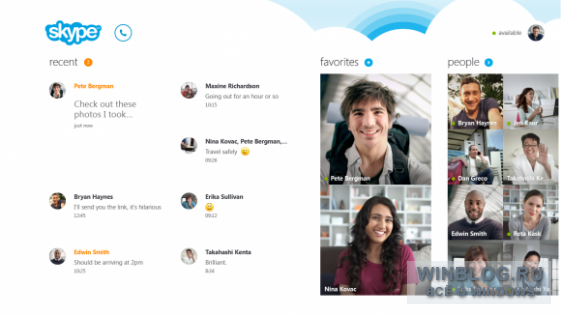 Microsoft разработала новую версию Skype для Windows 8