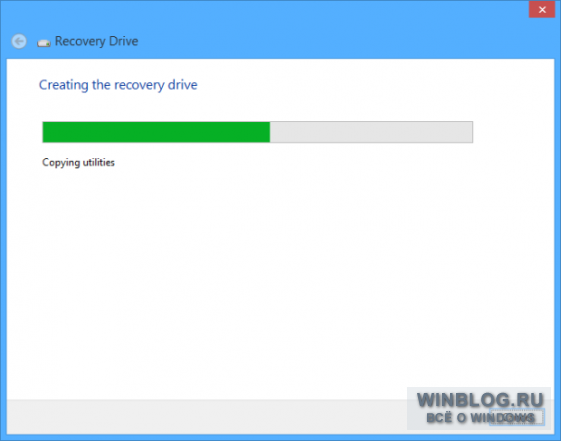 Создание диска восстановления в Windows 8