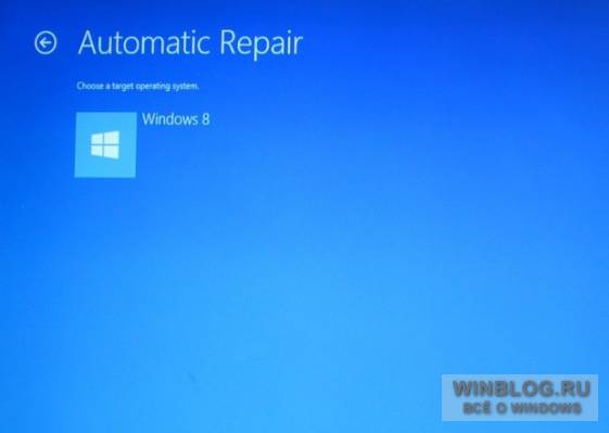 Автоматическое восстановление Windows 8