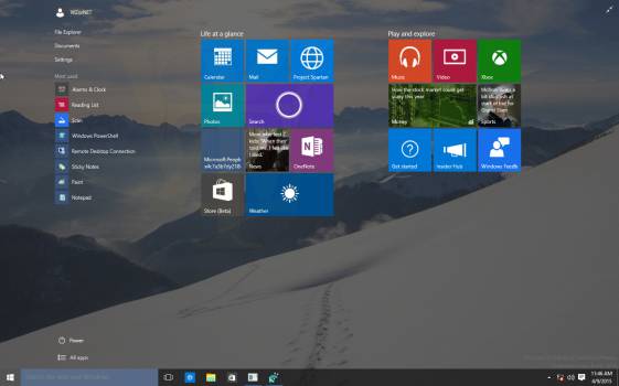 Скриншоты сборки Windows 10 номер 10056