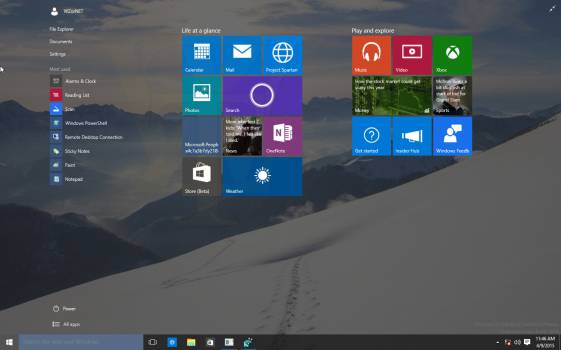 Скриншоты сборки Windows 10 номер 10056