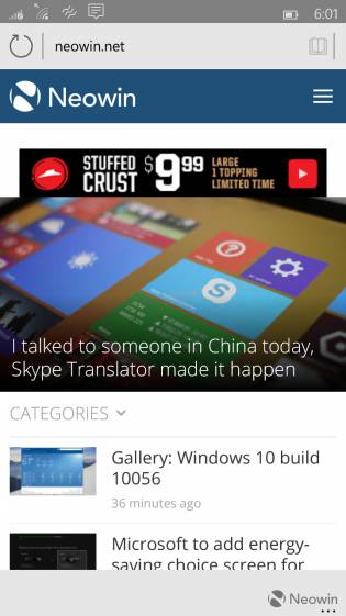Windows 10 для смартфонов: новая сборка