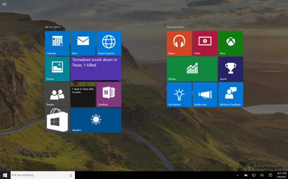 В сборке Windows 10 10114 обновили меню «Пуск»