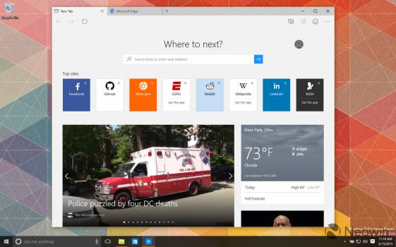 Windows 10, сборка 10120: новые скриншоты