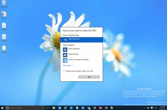 Windows 10: скриншоты сборки 10136