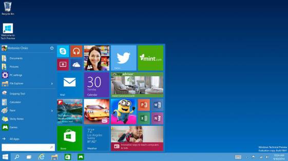 В Windows 8.1 RT будет меню «Пуск»