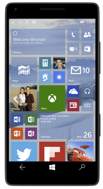 Утекла сборка Windows 10 Mobile номер 10240