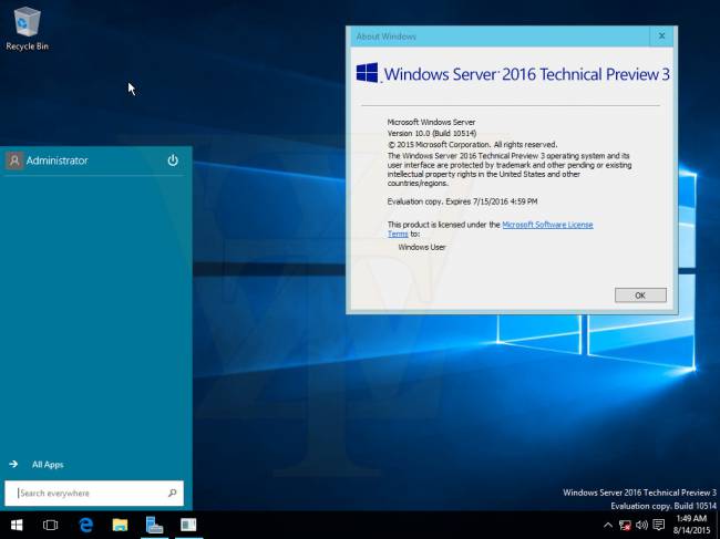 Windows Server 2016 скоро получит новую тестовую версию
