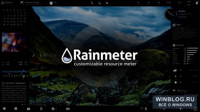 Как персонализировать рабочий стол с помощью Rainmeter