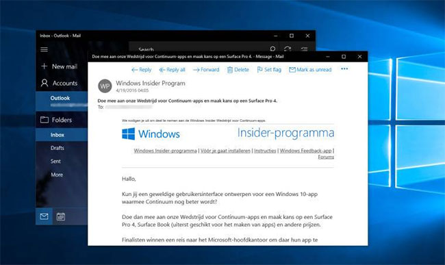 «Почту» для Windows 10 улучшили